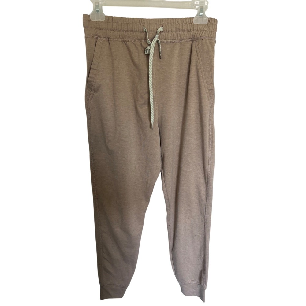 LEG3ND Mens Tan Heathered Joggers Sweatpants Small Drawstring Pockets Activewear